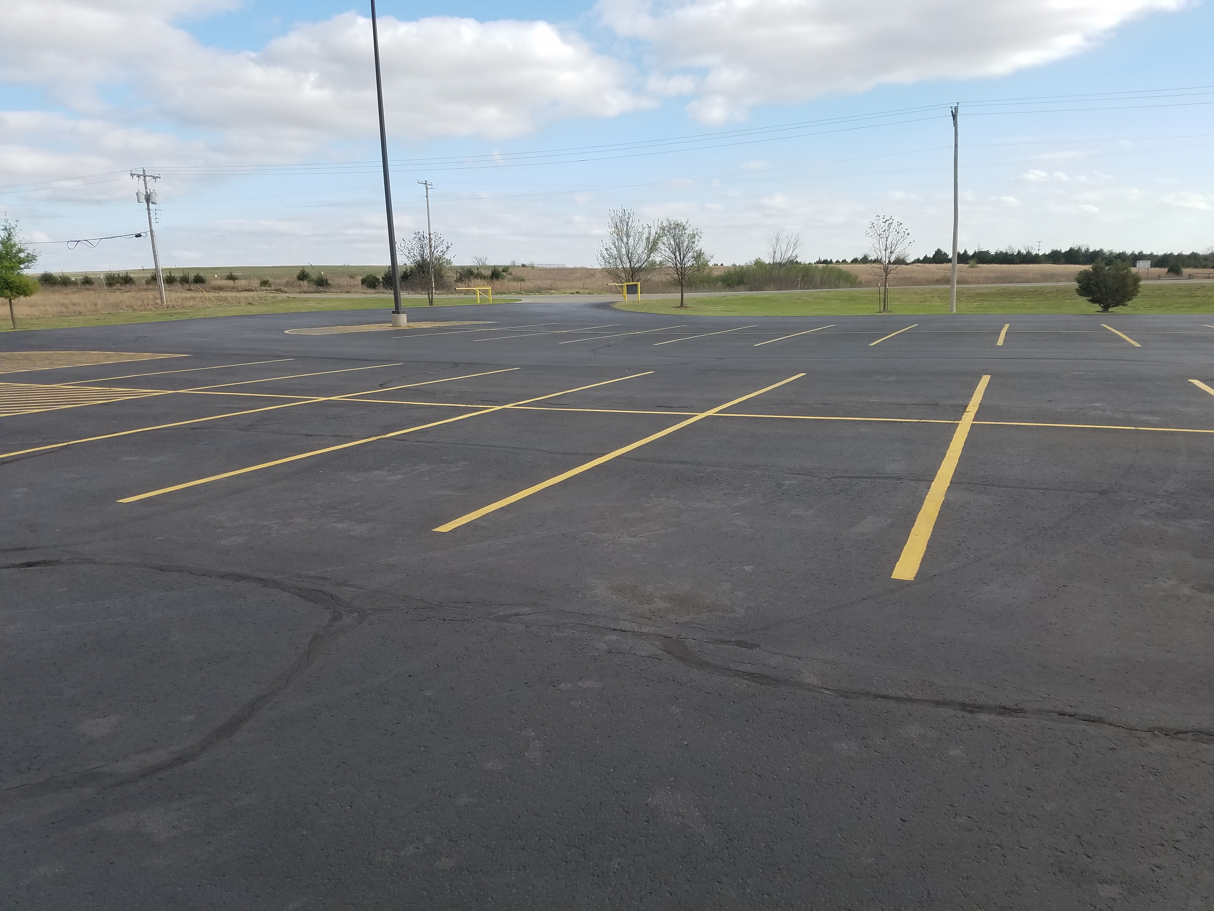 parking lot striping and ADA signage
